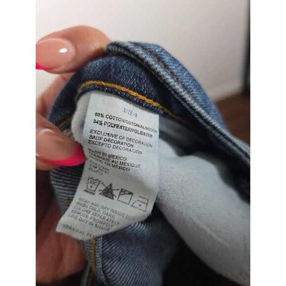 Tommy Hilfiger Blue Jeans Women's Sz 8 Hipster Rolled Cuffs Straight Leg Vintage - Picture 7 of 8